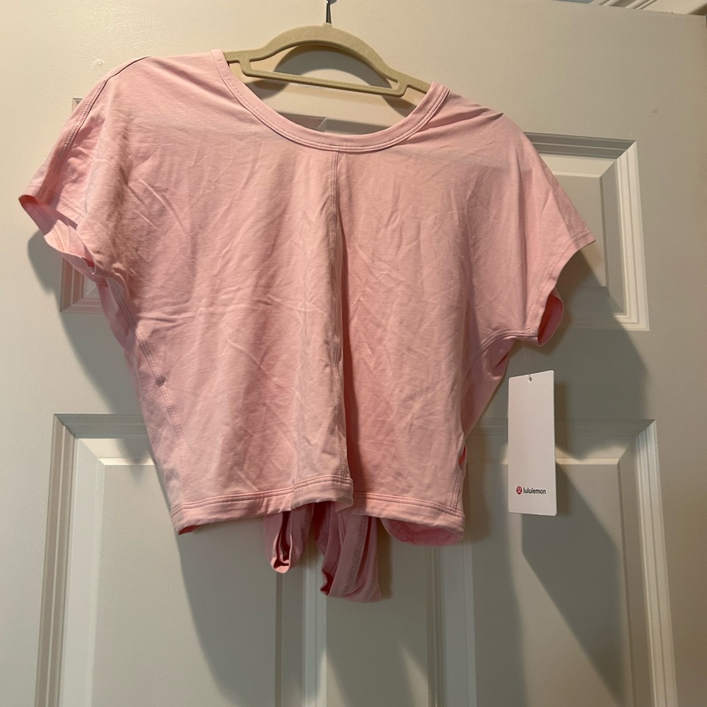 NWT Lululemon cropped wrap tie shirt